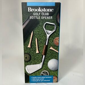 Brookstone Golf Club Bottle Opener-New With Quality Nickel Plated Hardware